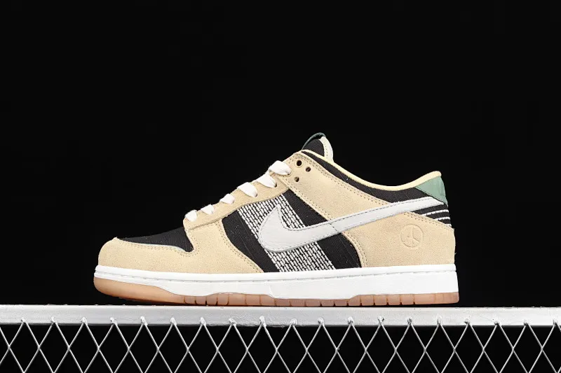All Categories Nk SB Dunk Series Nk SB Dunk Low Low-top Skateboard Shoes J Version Nk SB Low Dunk "Rooted in Peace" Sashiko Embroidery" Earth Color Limited Low-top Skateboard Shoes DJ4671-294